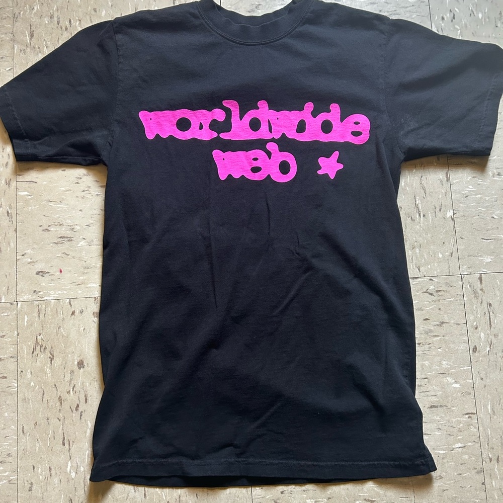 Sp5der shirt black and pink